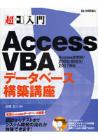 【クリックで詳細表示】超入門Access VBAデータベース構築講座