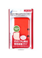 【クリックで詳細表示】3DSLL用 TPUジャケット＜クリアレッド＞