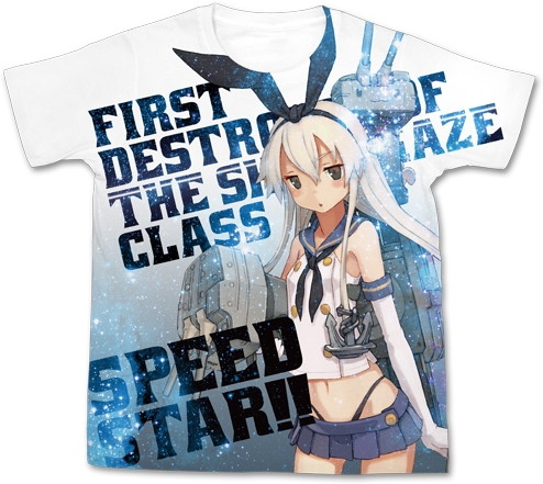 艦隊これくしょん-艦これ- 島風 フルグラフィックTシャツ WHITE-L