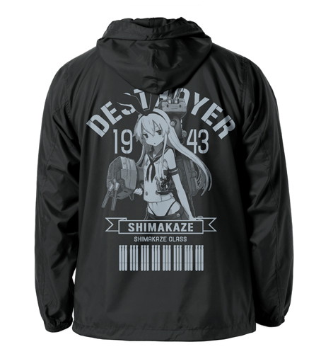 艦隊これくしょん-艦これ- 島風フーデッドウインドブレーカー/ブラック×ホワイト-S