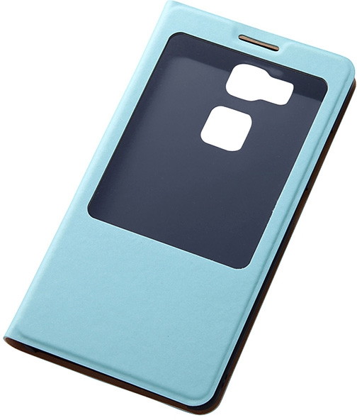 Ascend Mate7対応 カラフル・レザージャケット(合皮タイプ) ペールブルー