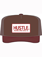 HUSTLE ロゴ メッシュキャップ ブラウン
