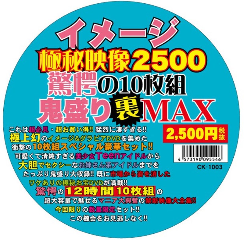 イメージ極秘映像2500 驚愕の10枚組裏盛りMAX