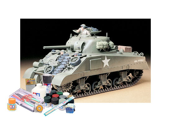 プラモデル制作セット 1/35スケール アメリカ M4シャーマン戦車 (初期型)