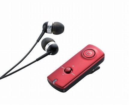 ロジテック Bluetooth/携帯用レシーバ/タフバッテリー/イヤホン付/AR120シリーズ/レッド LBT-AVHP120RD
