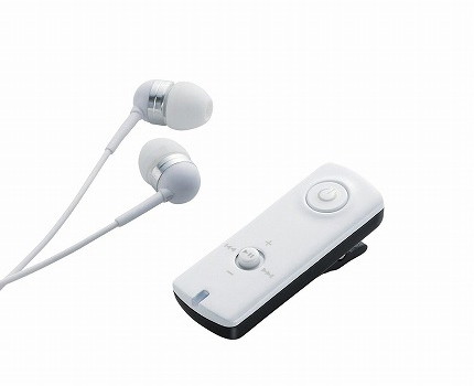 ロジテック Bluetooth/携帯用レシーバ/タフバッテリー/イヤホン付/AR120シリーズ/ホワイト LBT-AVHP120WH