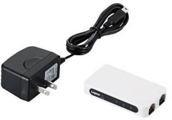ロジテック イーサネットHUB/超小型/電源外付け/ACアダプタ付/3ポート/ホワイト LAN-SW03/PSW