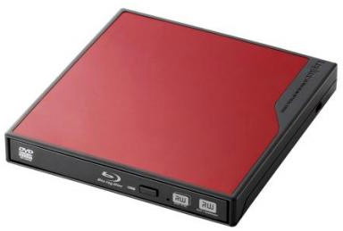 ロジテック USBバスパワー対応ポータブルBDユニット/3D再生/BDXLライティング付き/USB3.0搭載/レッド LBD-PME6U3VRD
