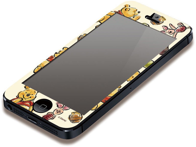 PGA iPhone5対応 ディズニー 気泡が入らない液晶保護フィルム くまのプーさん PG-DNYZR052POO