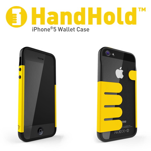 iPhone5/5s専用 マネークリップ機能付きケース Felix HandHold ブラック/イエロー