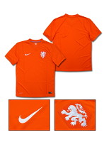 【クリックで詳細表示】NIKE 2014 オランダ 代表 ホーム 半袖 レプリカ ユニフォーム [Sサイズ]