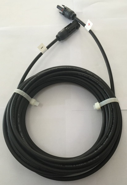 太陽光発電用 750V対応PVケーブル3.5sq両側MC4コネクタDCケーブル 10M