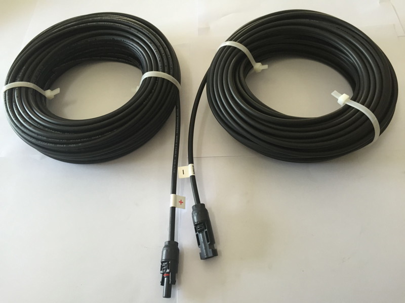 太陽光発電用 1000V対応PVケーブル 4sq片側MC4コネクタDCケーブル 10M