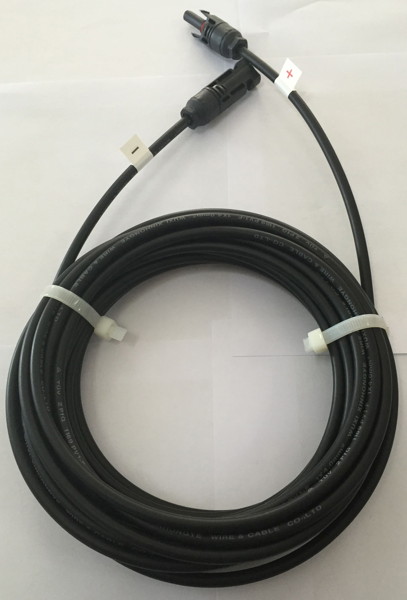 太陽光発電用 1000V対応PVケーブル 4sq両側MC4コネクタDCケーブル 10M