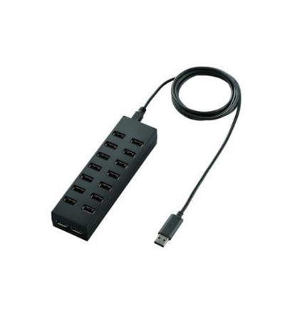 【クリックでお店のこの商品のページへ】エレコム USBHUB2.0/Zシリーズ/セルフパワー/16ポート/ブラック U2H-Z16SBK