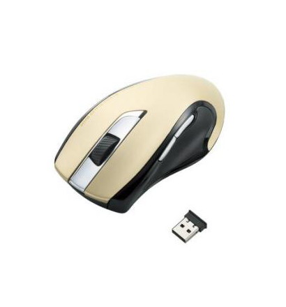 【クリックで詳細表示】エレコム BlueLEDマウス/無線/5ボタン/エルゴノミクス/ゴールド M-BL08DBGD