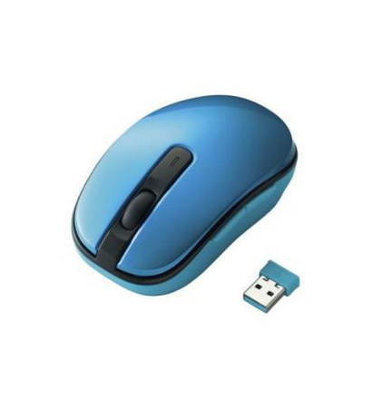 【クリックで詳細表示】エレコム BlueLEDマウス/無線/5ボタン/対称型形状/ブルー M-BL6DBBU