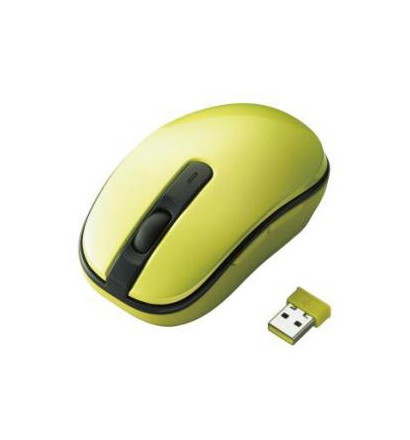 【クリックで詳細表示】エレコム BlueLEDマウス/無線/5ボタン/対称型形状/グリーン M-BL6DBGN