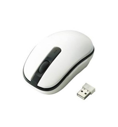 【クリックで詳細表示】エレコム BlueLEDマウス/無線/5ボタン/対称型形状/ホワイト M-BL6DBWH