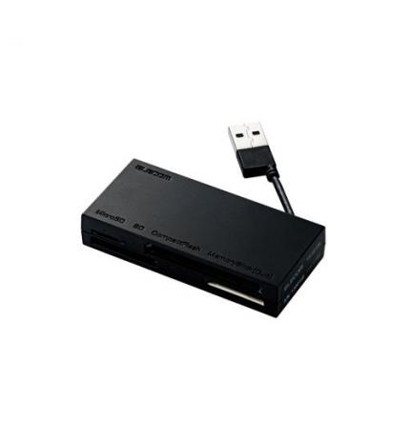 【クリックで詳細表示】エレコム メモリリーダライタ/ケーブル収納/SD＋MS＋CF対応/ブラック MR-K010BK