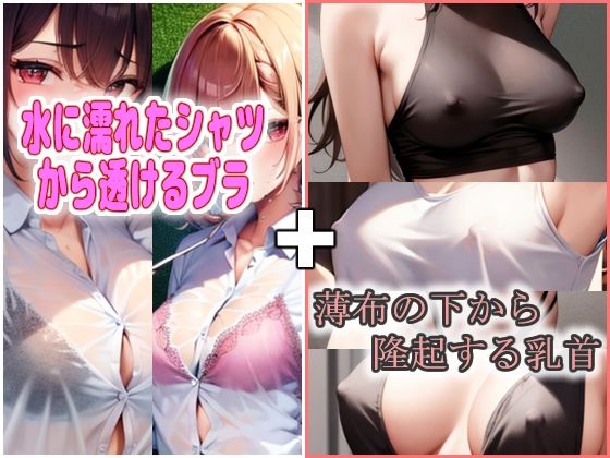 透けブラ＆ポッチ乳首セット