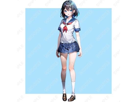 セーラー服少女_表情差分14種_服装差分3種