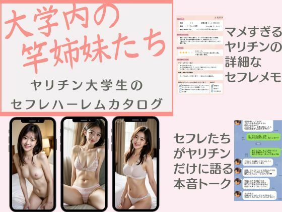 大学内の竿姉妹たち―ヤリチン大学生のセフレハーレムカタログ―