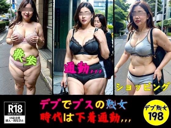 デブでブスの熟女---時代は下着通勤198人，，，---