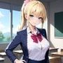 金髪制服少女の学園生活