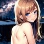 一緒に入る？振り向く温泉美女