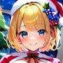 金髪美女のサンタコスプレイラスト集
