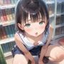 図書館で声を出せずに愛液垂れ流し娘03