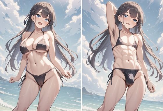 女の子が男の娘になっちゃう画像集