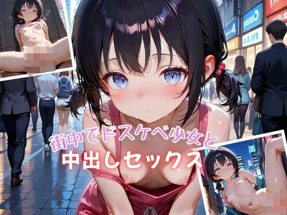 街中でドスケベ少女と中出しセックス