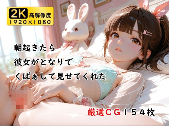 朝起きたら彼女がとなりでくぱぁして見せてくれた