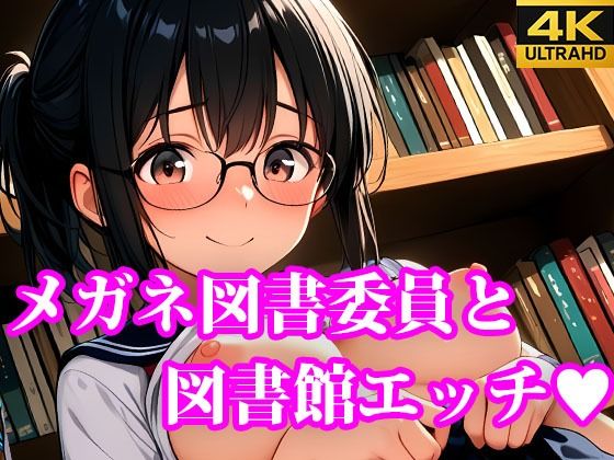 メガネ図書委員美女と秘密の図書館エッチ