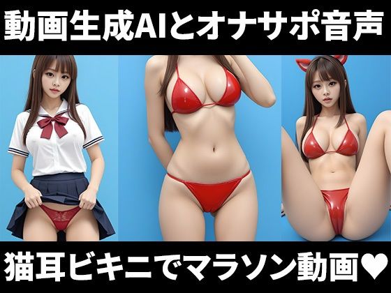 猫耳ラバービキニを着た制服アオハル女子を見ながらシコシコオナニーマラソンができる動画