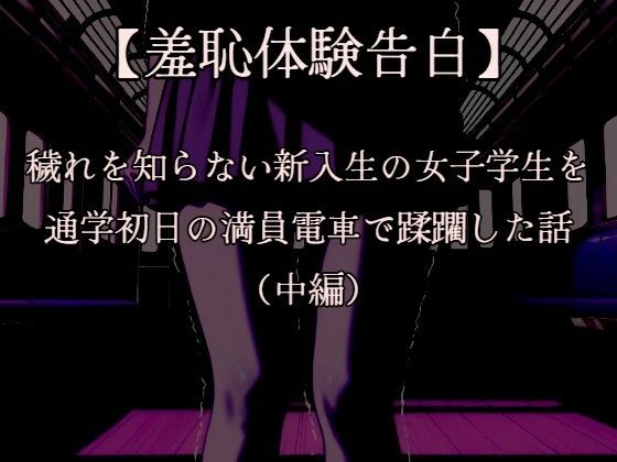 穢れを知らない新入生の女子学生を通学初日の満員電車で蹂躙した話（中編）CGなし版