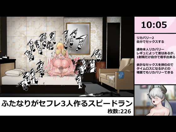 女の子にちんちん生やしてセフレ3人作るスピードラン226枚