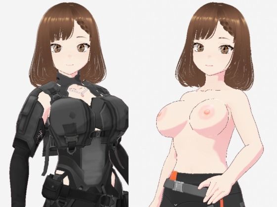 黒いウェアを着ている巨乳のお姉さん（セリフなし3DCGモデルイラスト集）