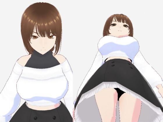 ツンデレっぽい巨乳のお姉さん（セリフなし3DCGモデルイラスト集）