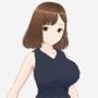黒いワンピースの巨乳のお姉さん（セリフなし3DCGモデルイラスト集）