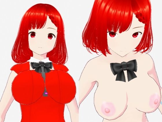 赤い美女（セリフなし3DCGモデルイラスト集）