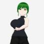 グリーンヘアーのツンデレ美女（セリフなし3DCGモデルイラスト集）