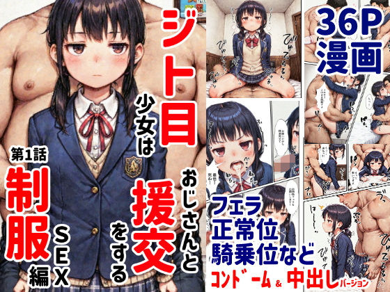 ジト目少女はおじさんと援交をする（第1話:制服セックス編）