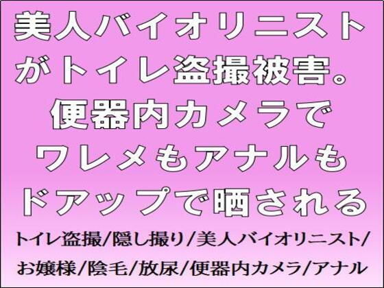 美人バイオリニストがトイレ盗撮被害。便器内カメラでワレメもアナルもドアップで晒される