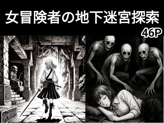 女冒険者の地下迷宮探索（ホラー、ダークファンタジー、ゴブリン、睡姦）