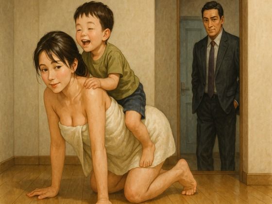 上司の前でお馬さんになった人妻