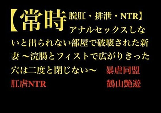 アナルセックスしないと出られない部屋で破壊された新妻〜浣腸とフィストで広がりきった穴は二度と閉じない〜