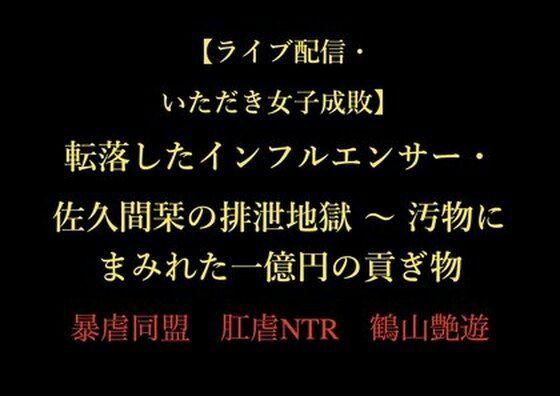 転落したインフルエンサー・佐久間栞の排泄地獄〜汚物にまみれた一億円の貢ぎ物
